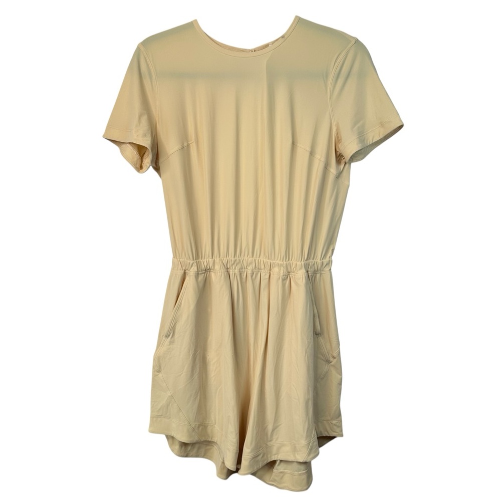 Lululemon Athleisure Prosecco High Neck Romper Lightweight Short Sleeve 6